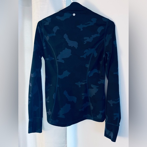 Camouflage Blue and Black Performance Full Zip Jacket - Picture 3 of 6